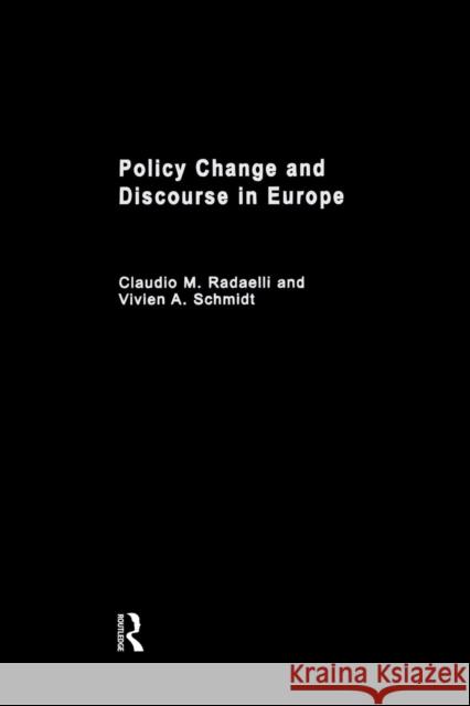 Policy Change & Discourse in Europe