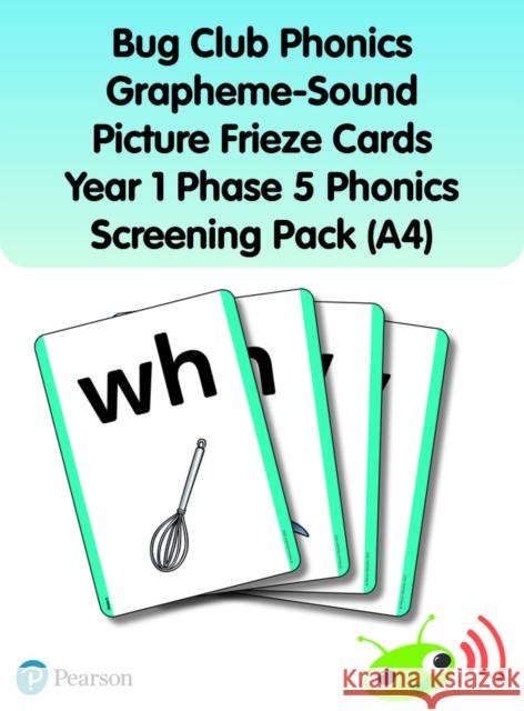 Bug Club Phonics Grapheme-Sound Picture Frieze Cards Year 1 Phase 5 Phonics screening pack (A4)