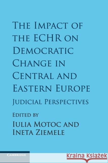 The Impact of the Echr on Democratic Change in Central and Eastern Europe: Judicial Perspectives