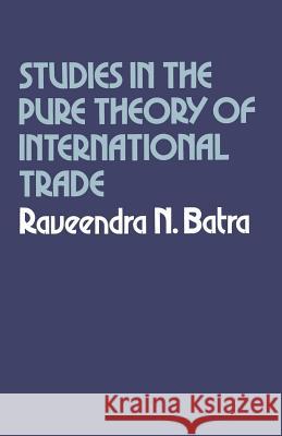 Studies in the Pure Theory of International Trade