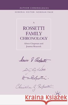 A Rossetti Family Chronology