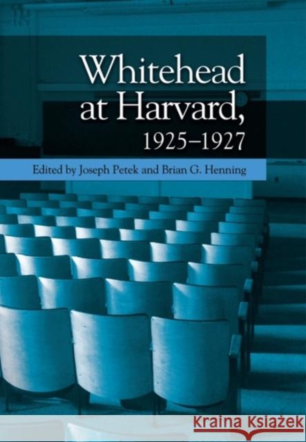 Whitehead at Harvard, 1925-1927