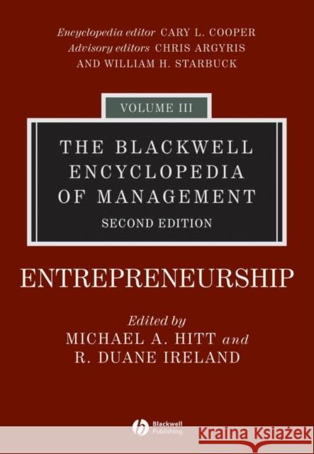 The Blackwell Encyclopedia of Management, Entrepreneurship