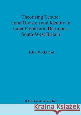 Theorising Tenure: Land Division and Identity in Later Prehistoric Dartmoor, South-West Britain