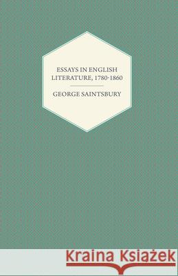 Essays in English Literature, 1780-1860