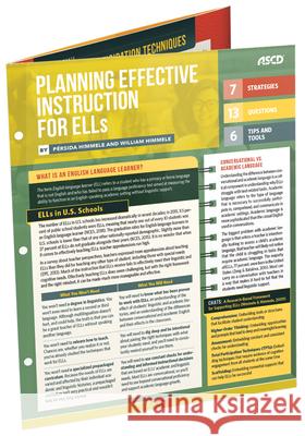 Planning Effective Instruction for Ells (Quick Reference Guide)