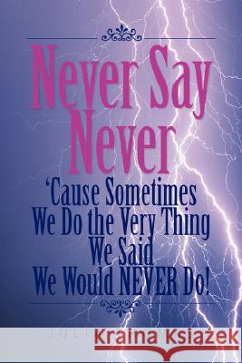 Never Say Never 'Cause Sometimes We Do the Very Thing We Said We Would Never Do!