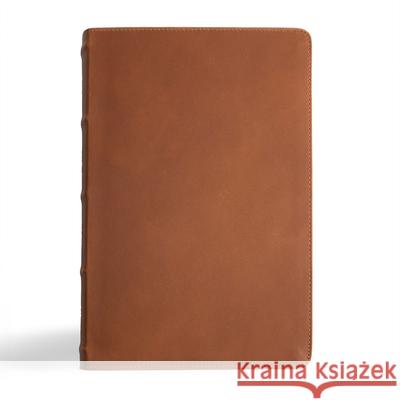 CSB Men's Daily Bible, Brown Genuine Leather, Indexed