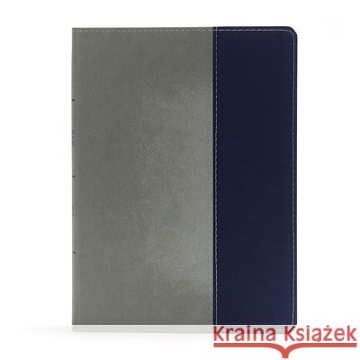 CSB Apologetics Study Bible for Students, Gray/Navy Leathertouch: Black Letter, Teens, Study Notes and Commentary, Ribbon Marker, Sewn Binding, Easy-T