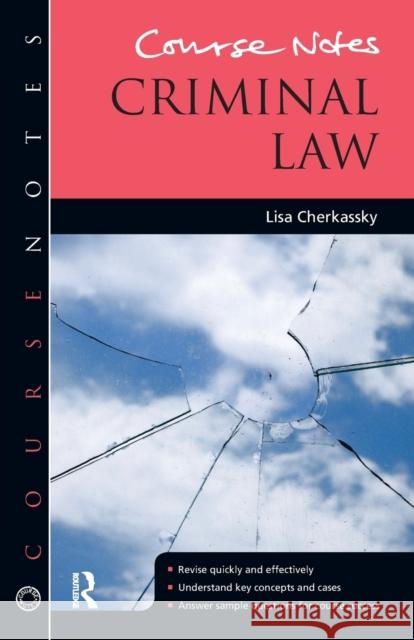 Course Notes: Criminal Law