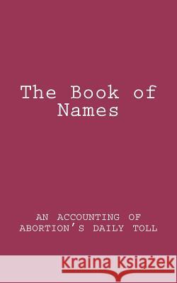 The Book of Names: an accounting of what might have been