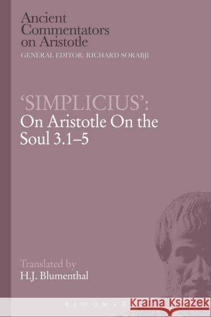 'Simplicius': On Aristotle on the Soul 3.1-5