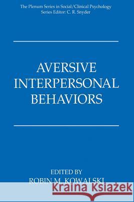 Aversive Interpersonal Behaviors