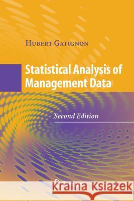 Statistical Analysis of Management Data