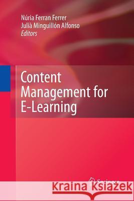 Content Management for E-Learning