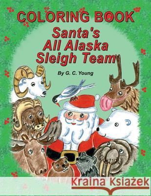 Coloring Book, Santa's All Alaska Sleigh Team