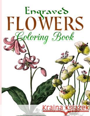 Engraved Flowers Coloring Book