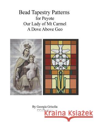Bead Tapestry Patterns for Peyote Our Lady of Mt. Carmel, A Dove Above Geo