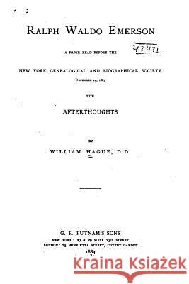 Ralph Waldo Emerson, A Paper Read Before the New York Genealogical and Biographical Society