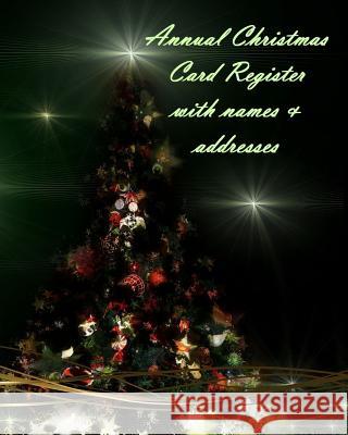 Annual Christmas Card Register with names & addresses