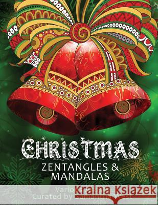 Christmas Zentangles and Mandalas: Coloring Books for Grown-Ups, Adult Relaxation