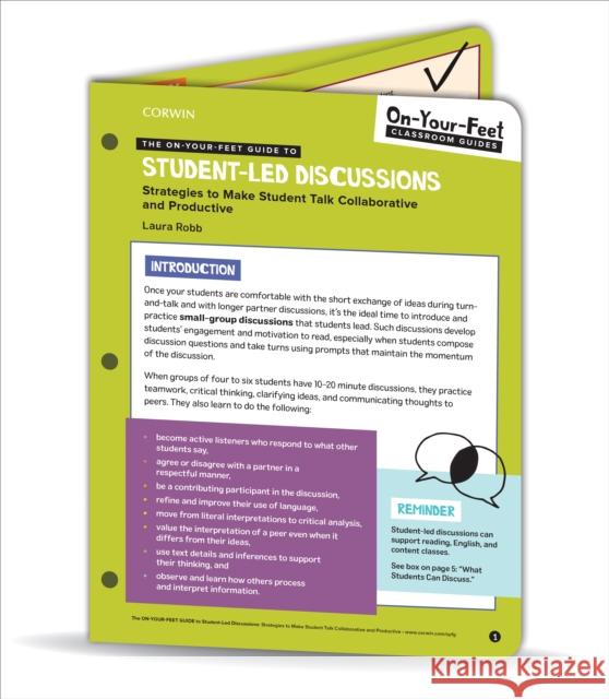 The On-Your-Feet Guide to Student-Led Discussions: Strategies to Make Student Talk Collaborative and Productive