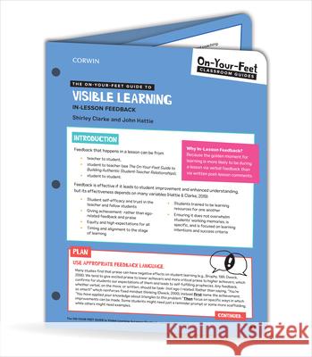 The On-Your-Feet Guide to Visible Learning: In-Lesson Feedback