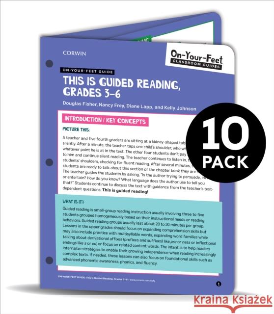 BUNDLE: Fisher: On-Your-Feet Guide: This is Guided Reading, Grades 3-5: 10 Pack