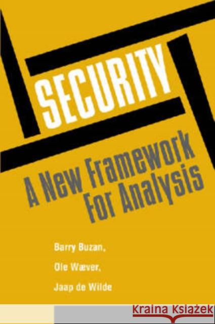 Security: A New Framework for Analysis