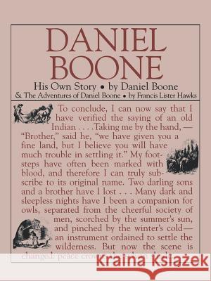 Daniel Boone: His Own Story: His Own Story