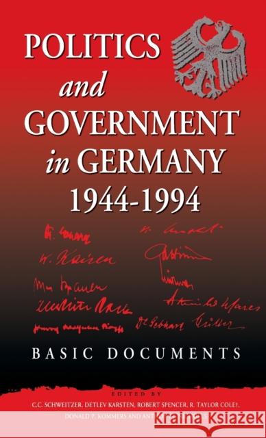 Politics and Government in Germany, 1944-1994: Basic Documents