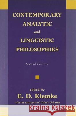 Contemporary Analytic and Linguistic Philosophies