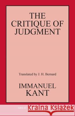 The Critique of Judgment