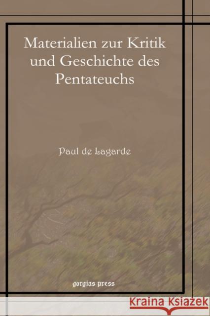 Materialien zur Kritik und Geschichte des Pentateuchs