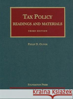 Tax Policy: Readings and Materials