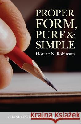 Proper Form, Pure and Simple