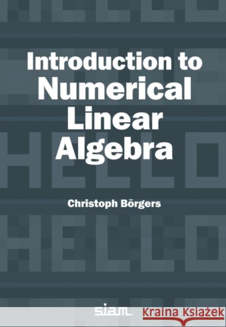 Introduction to Numerical Linear Algebra