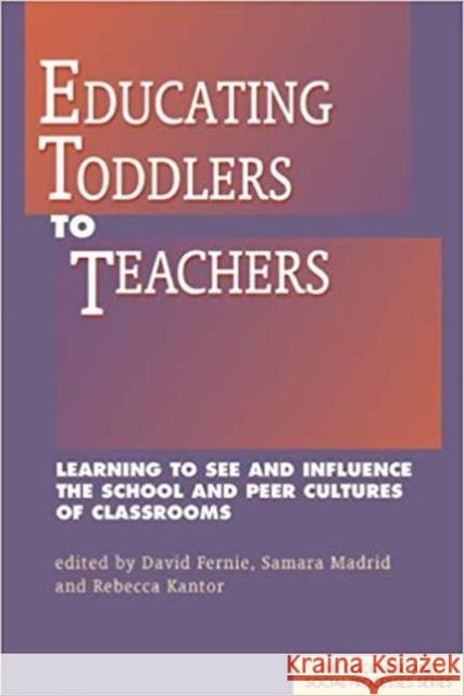 Educating Toddlers to Teachers: Learning to See and Influence the School and Peer Cultures of Classrooms