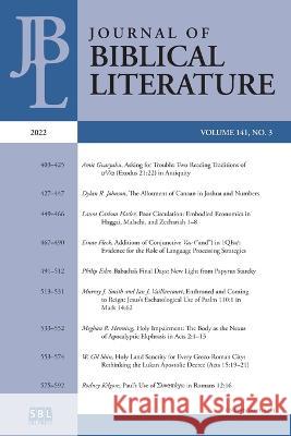 Journal of Biblical Literature 141.3 (2022)