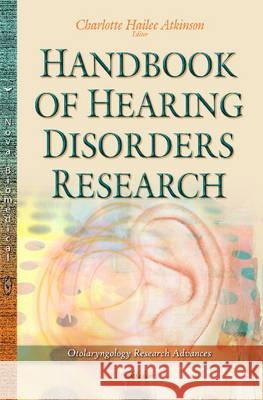 Handbook of Hearing Disorders Research