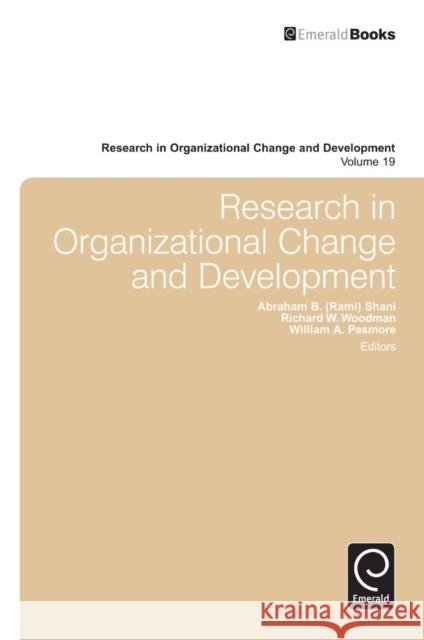 Research in Organizational Change and Development