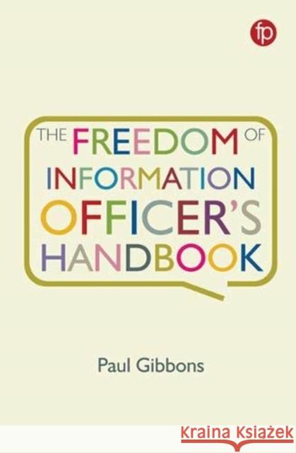 Freedom of Information Officer's Handbook