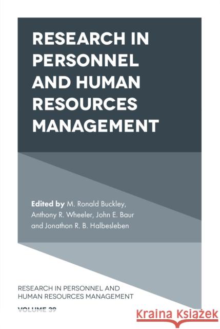 Research in Personnel and Human Resources Management