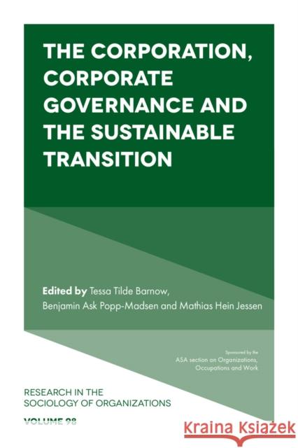 The Corporation, Corporate Governance and the Sustainable Transition