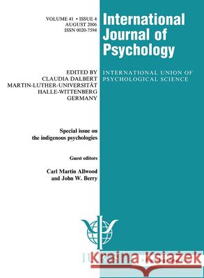 Indigenous Psychologies: A Special Issue of the International Journal of Psychology