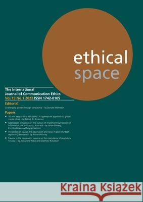 Ethical Space Vol. 19 Issue 1