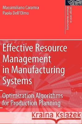 Effective Resource Management in Manufacturing Systems: Optimization Algorithms for Production Planning