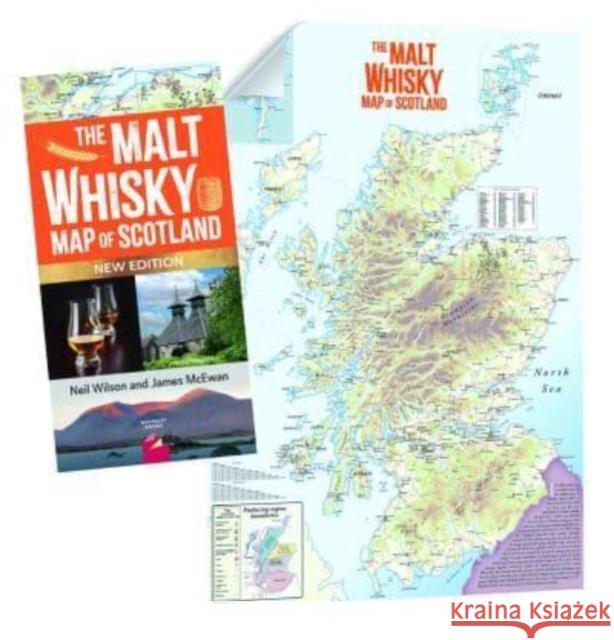 The MALT WHISKY MAP OF SCOTLAND: Folded Map