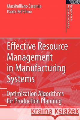 Effective Resource Management in Manufacturing Systems: Optimization Algorithms for Production Planning