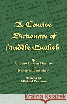 A Concise Dictionary of Middle English